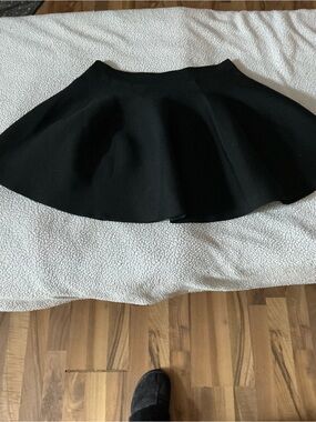 Black Maxi Circle Skirt - Flared Waistband